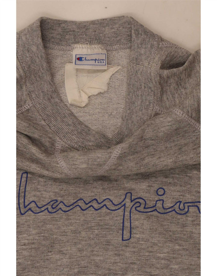 Champion Herren-Sweatshirt mit Grafik, Größe S, Grau meliert