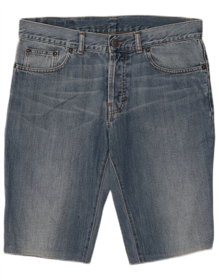 Benetton Herren Jeansshorts W33 Mittelblau