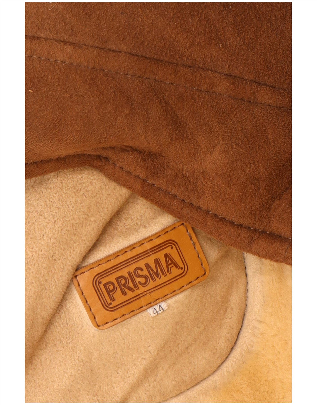 Prisma Damen Übergroßer Lammfellmantel EU 44 XL Braunes Leder