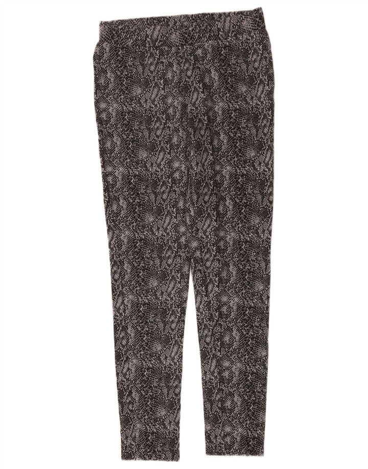 Marks & Spencer Damen Leggings UK 12 Mittelgraue Viskose mit Animal-Print