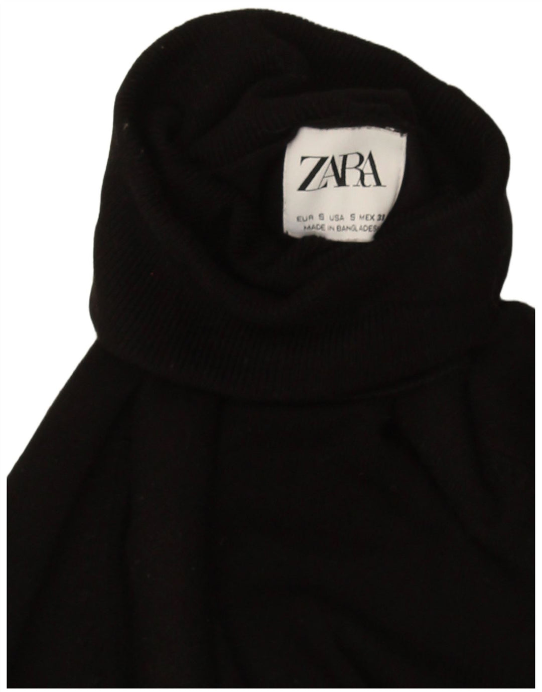 Zara Damen-Pullover mit Rollkragen, Gr. 10, Größe S, Schwarz
