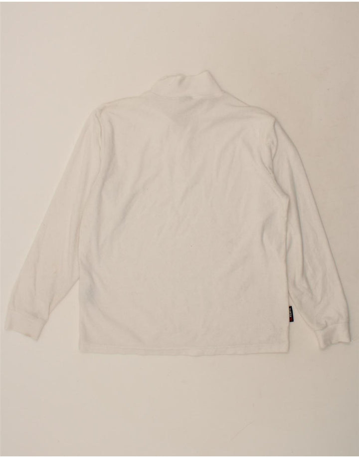 INVICTA Mens Zip Neck Fleece Jumper XL White Polyester Vintage Invicta and Second-Hand Invicta from Messina Hembry 