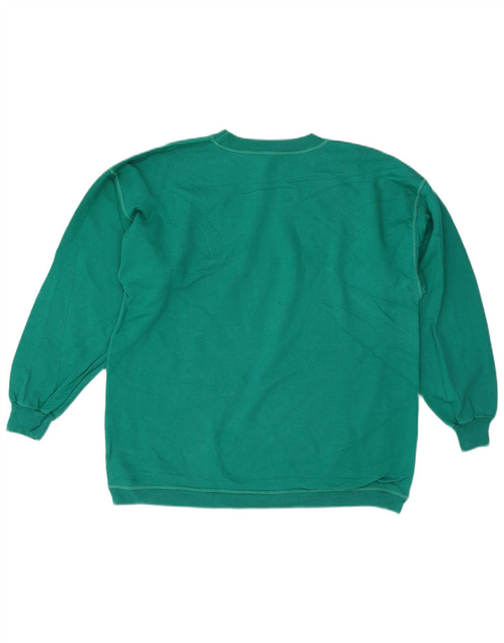 Meeting Herren-Sweatshirt mit Grafik, groß, türkisfarbene Baumwolle