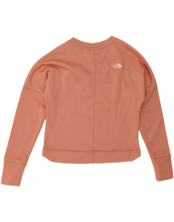 The North Face Damen Crop Sweatshirt Pullover UK 6 XS Orange Polyester