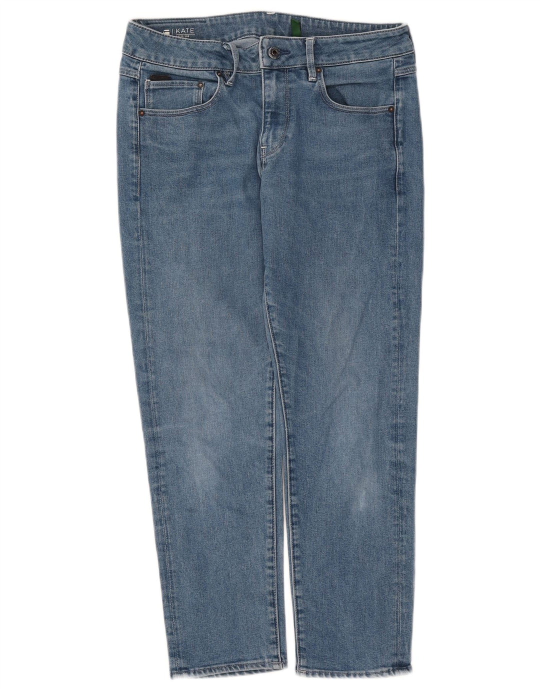 G-STAR Womens Kate Straight Jeans W25 L26 Blue Cotton