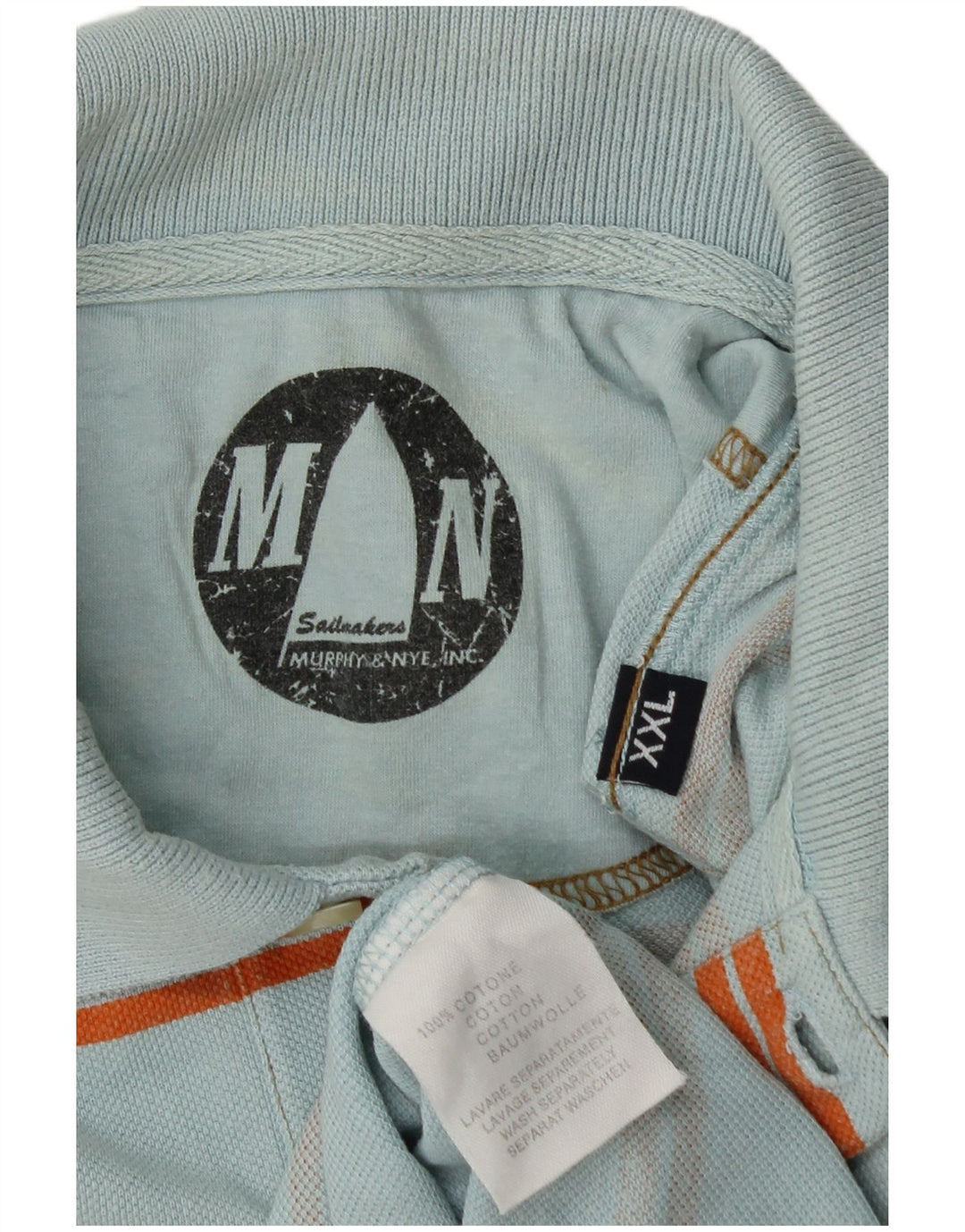 Murphy & Nye Herren Kurzarm-Poloshirt mit Grafik, 2XL, blau gestreift, Baumwolle