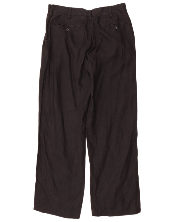 Armani Herren gerade Anzughose UK 40 Medium W34 L33 Schwarzes Leinen