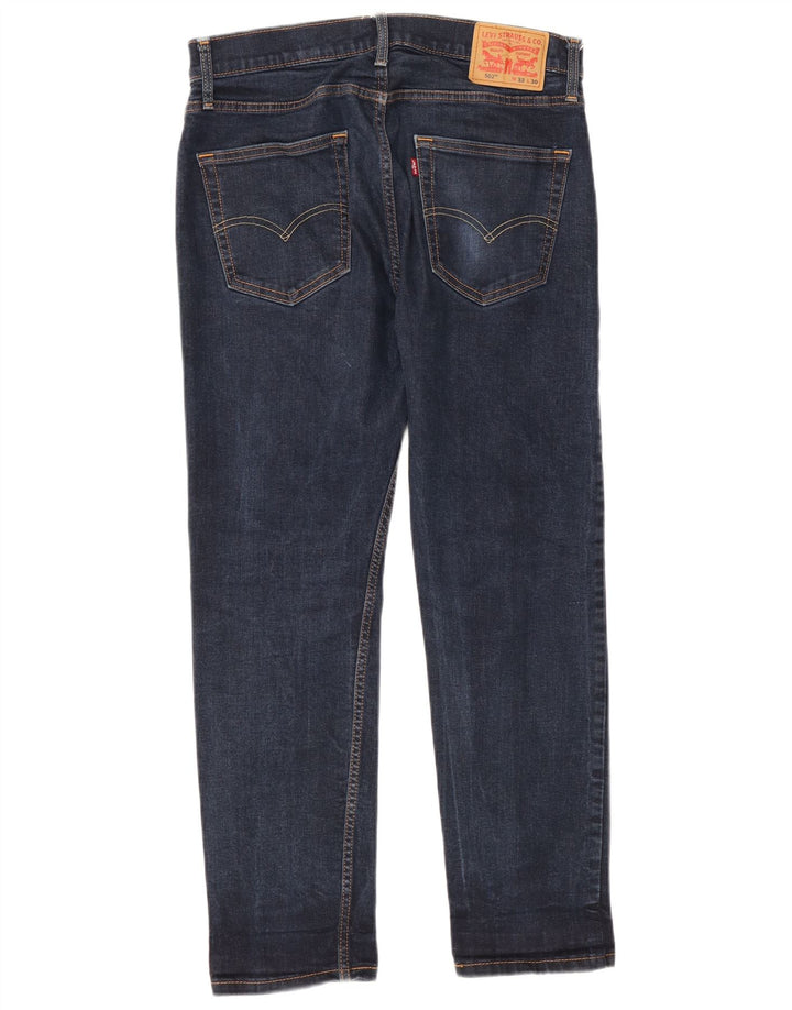Levi's Herren 502 Tapered Jeans W33 L30 Marineblaue Baumwolle
