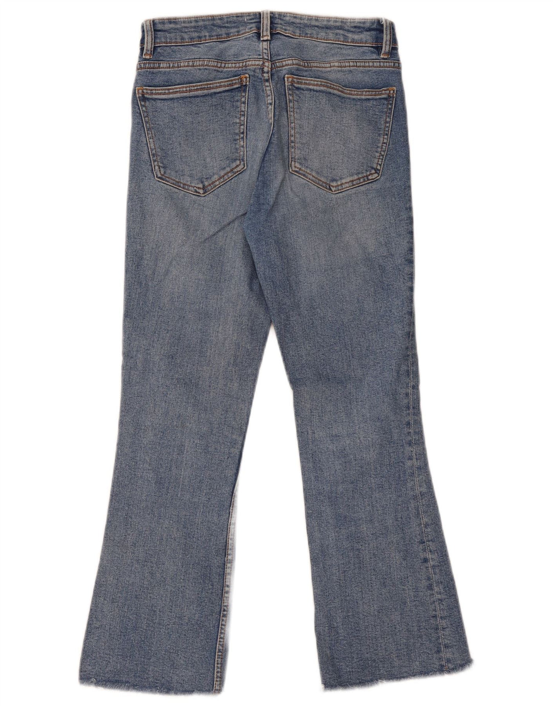 Zara Damen Schlagjeans EU 38 Small W28 L25 Blaue Baumwolle