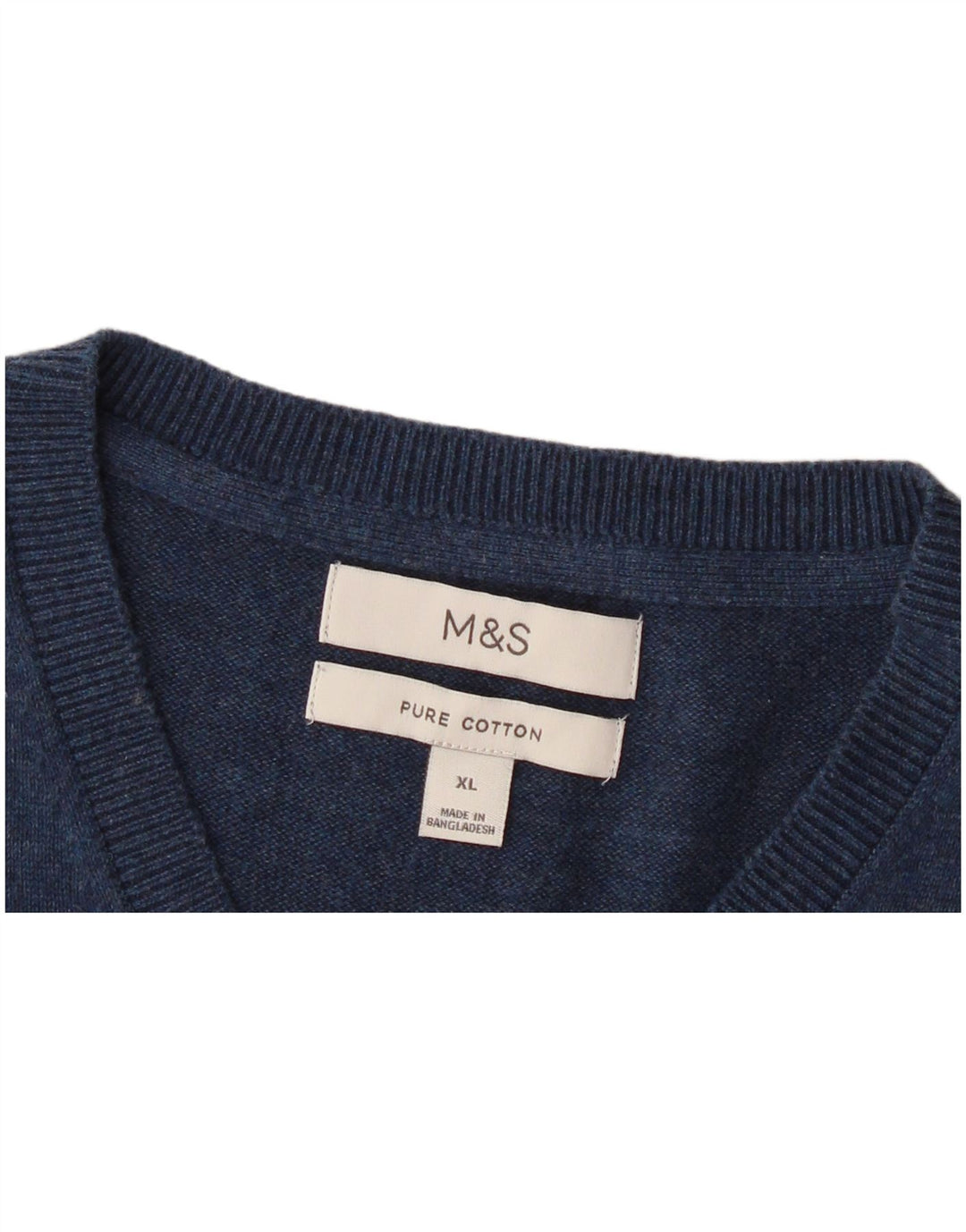 Marks & Spencer Herren Weste Tank Top XL Marineblau Baumwolle
