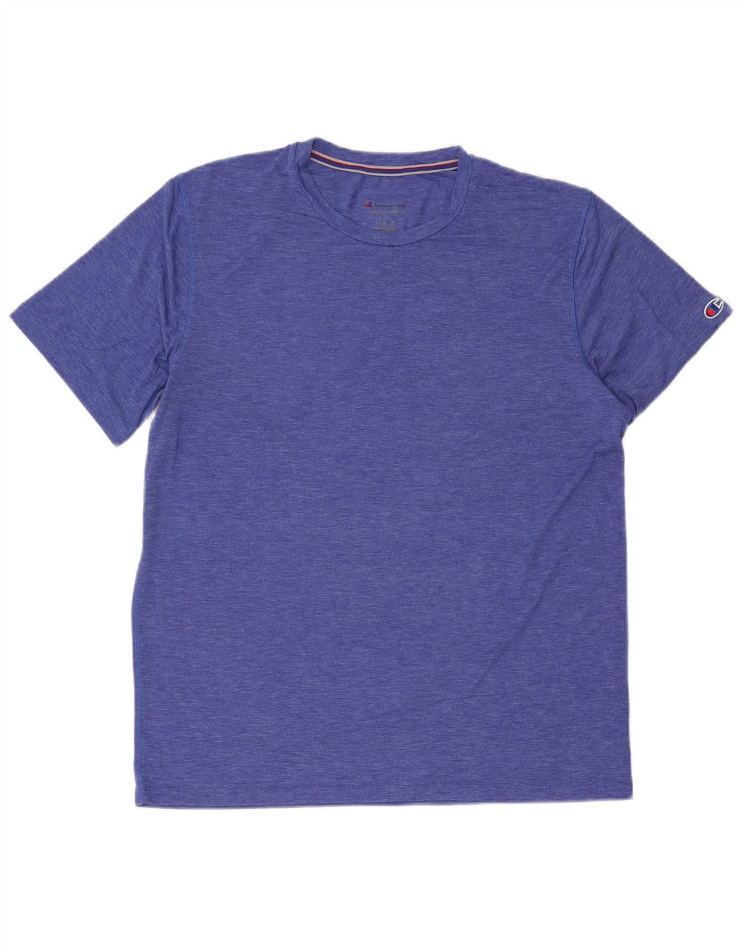 Champion Herren-T-Shirt-Oberteil, großes, blau meliertes Polyester