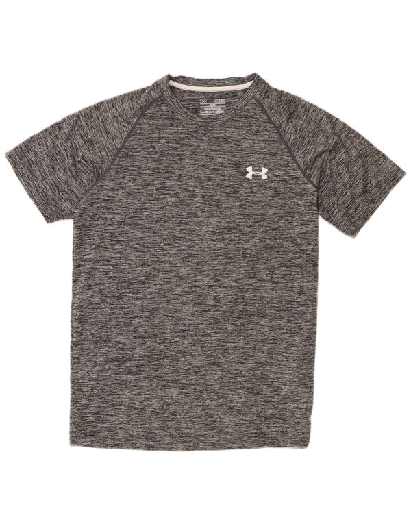 Under Armour Herren Heat Gear T-Shirt-Oberteil, klein, grau geflecktes Polyester