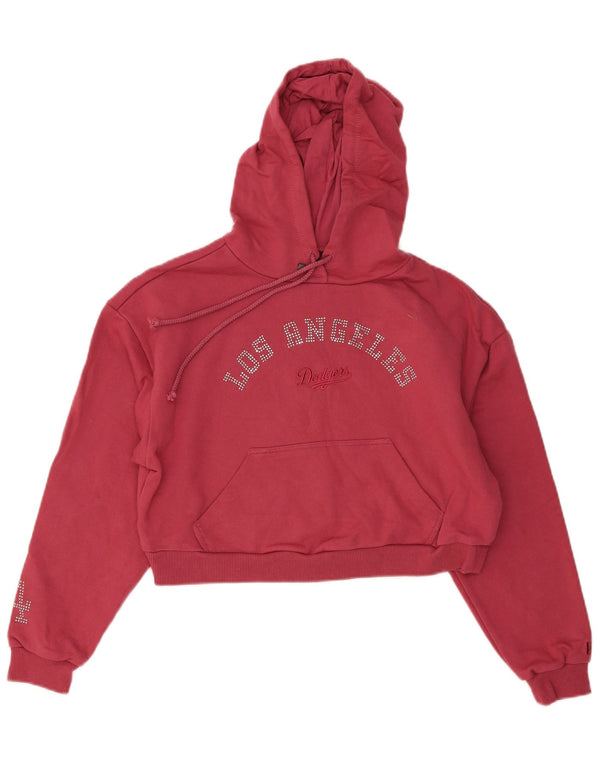 New Era Damen Los Angeles Dodgers Graphic Hoodie Pullover UK 10 Small Pink