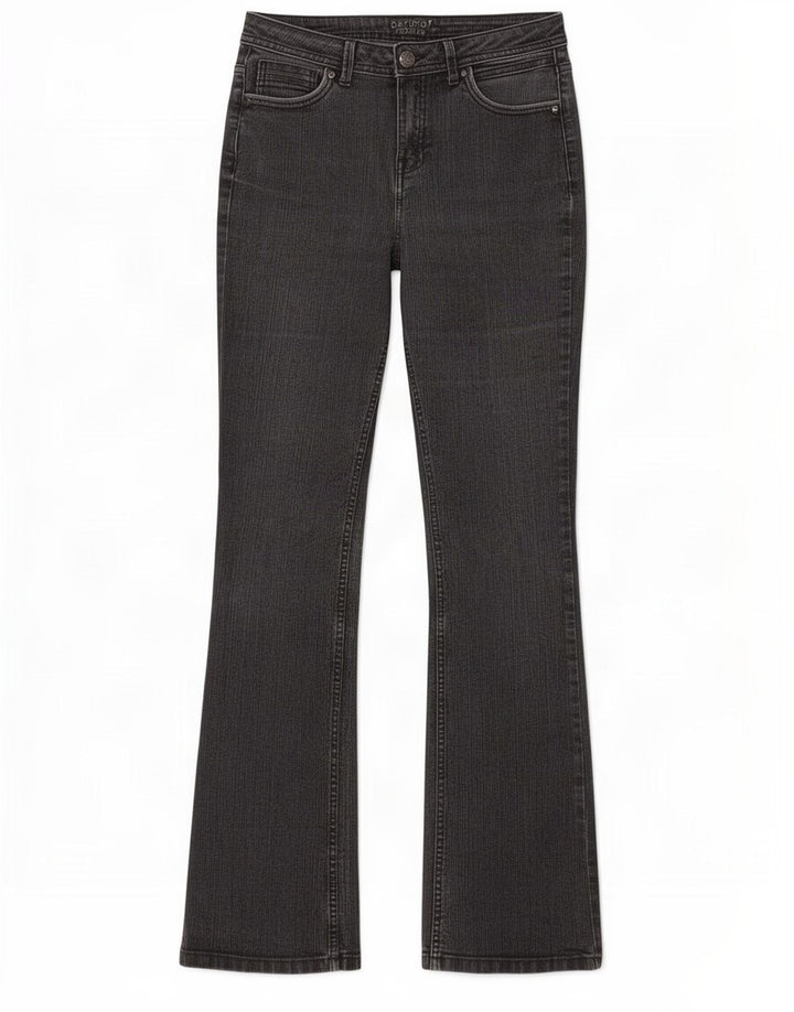 Marks & Spencer Damen Bootcut-Jeans UK 12 Medium W30 L34 Graue Baumwolle
