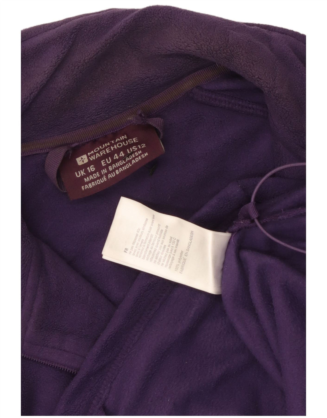 Mountain Warehouse Fleecejacke für Damen, UK 16, Größe L, Lila, Polyester