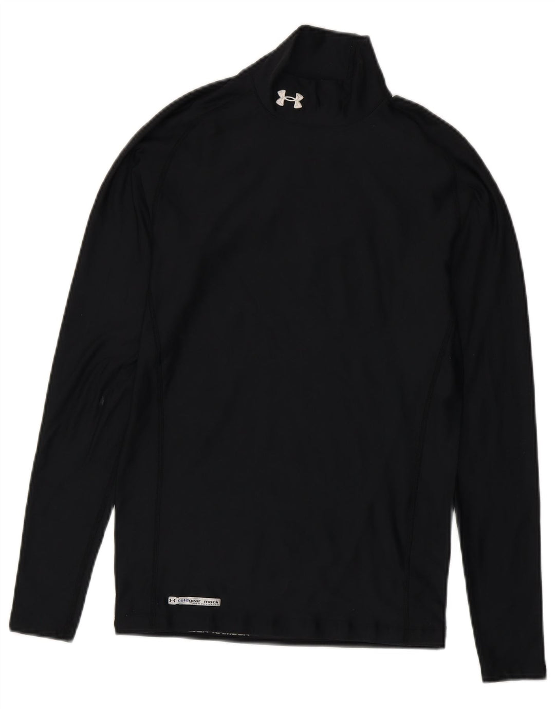 Under Armour Damen Kompressionsoberteil Langarm UK 14 Large Schwarz Polyester