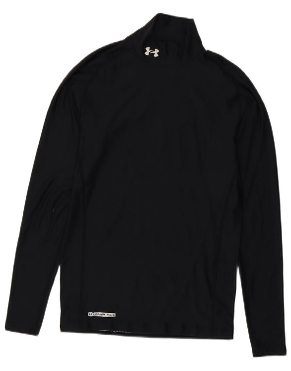 Under Armour Damen Kompressionsoberteil Langarm UK 14 Large Schwarz Polyester