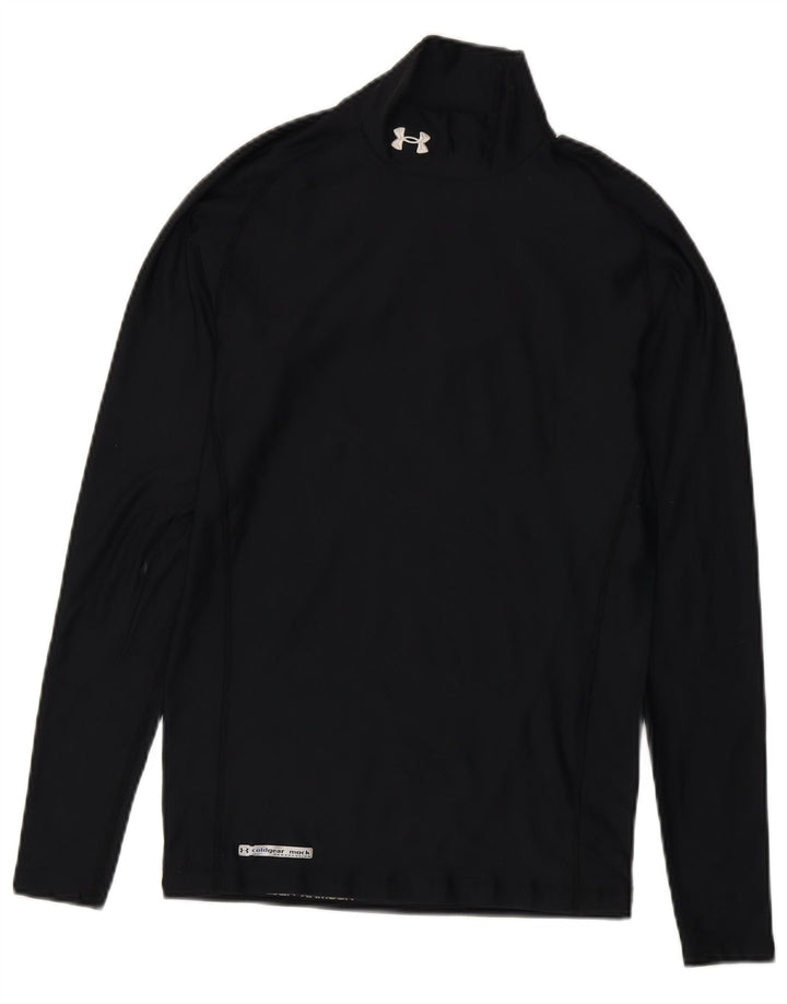 Under Armour Damen Kompressionsoberteil Langarm UK 14 Large Schwarz Polyester