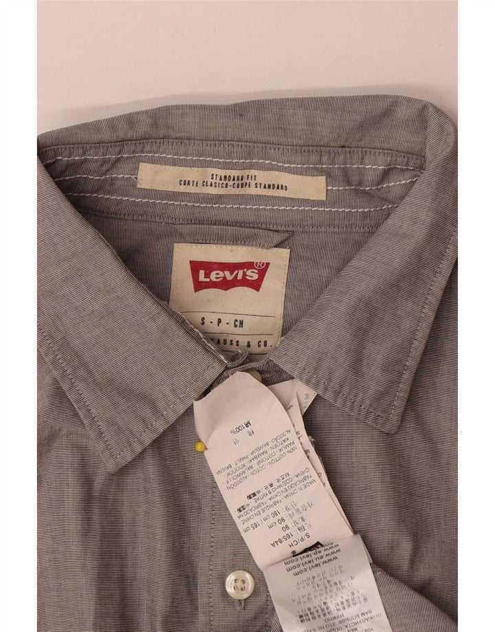 Levi's Herren-Hemd in Standard-Passform, Größe S, graue Baumwolle