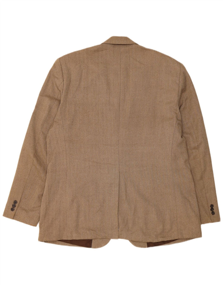 Nautica Herren-Blazer mit 2 Knöpfen, UK 48 4XL, beige, Fischgrätenmuster, Polyester