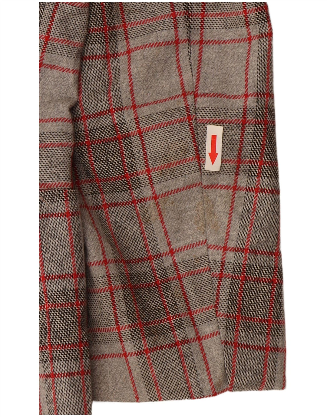 Vintage Herren 2-Knopf-Blazerjacke IT 52 XL Grau kariert