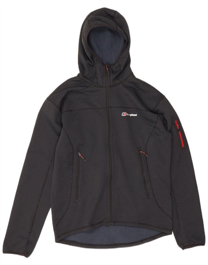 Berghaus Herren-Kapuzenpullover mit Reißverschluss, groß, marineblau geflecktes Polyester