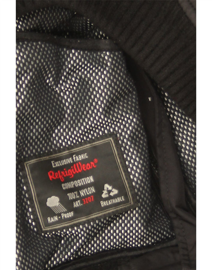 Refrigiwear Herren-Regenjacke mit Kapuze, UK 38, mittelschwarzes Nylon