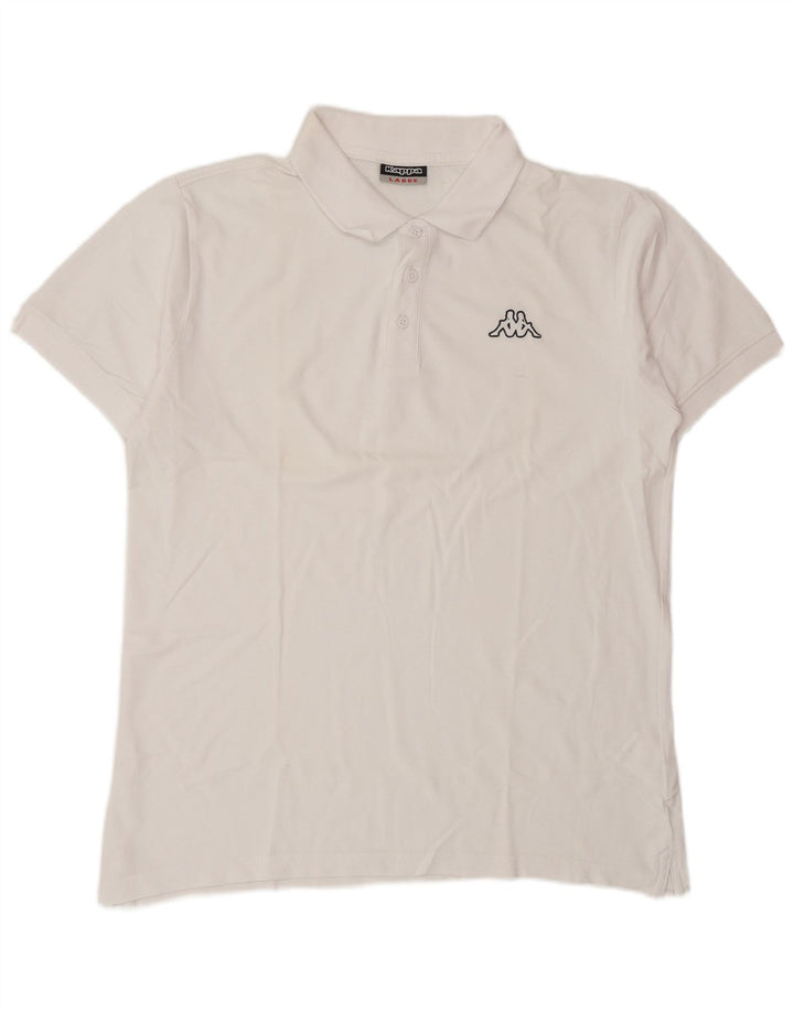 Kappa Herren-Poloshirt, groß, weiße Baumwolle
