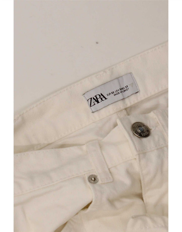 Zara Damen Straight Jeans EU 32 2XS W22 L31 Weiß
