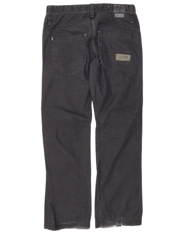 Jack & Jones Herren Straight Jeans W34 L34 Schwarze Baumwolle