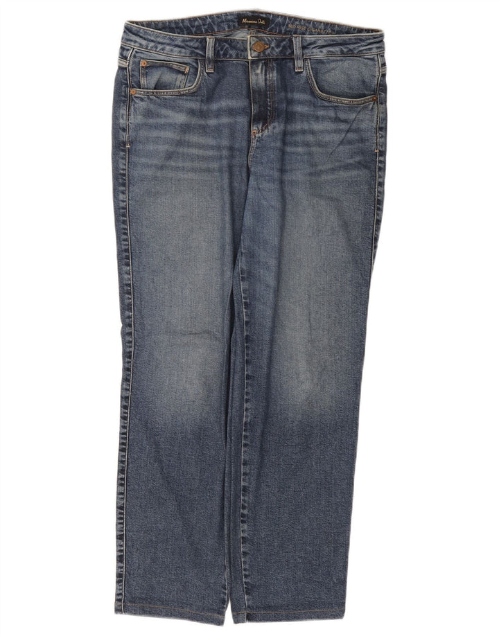 Massimo Dutti Damen Cigarette Straight Jeans EU 42 Large W32 L27 Blau
