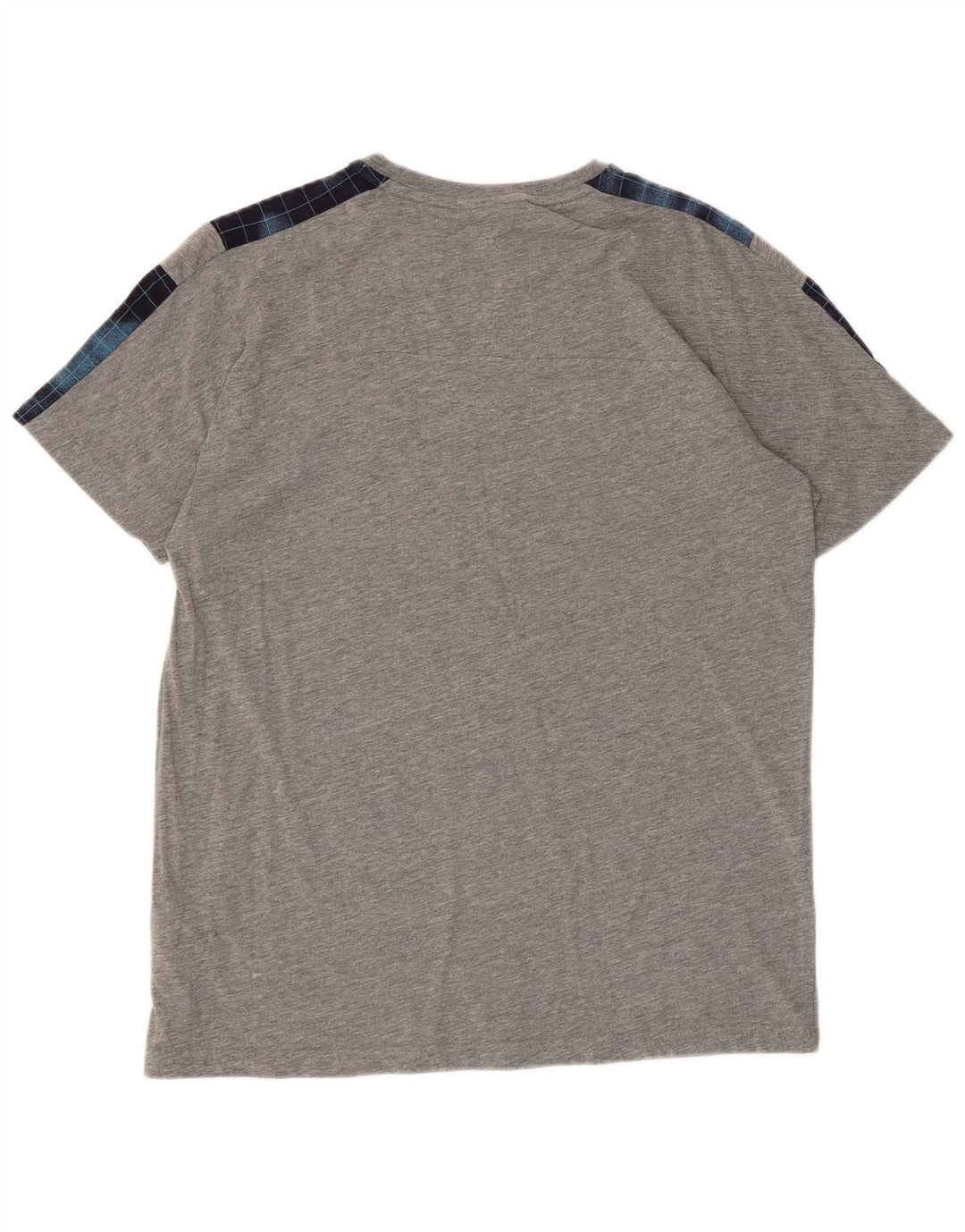 Puma Herren-T-Shirt-Oberteil aus mittelgrauer Colourblock-Baumwolle