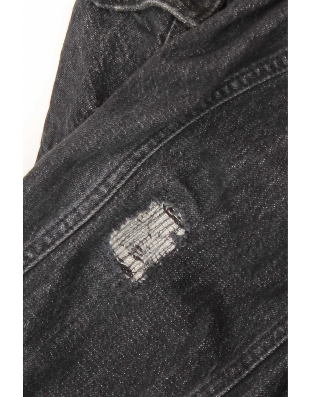 Scotch & Soda Herren-Jeansjacke mit Grafik, UK 44, 2XL, graue Baumwolle