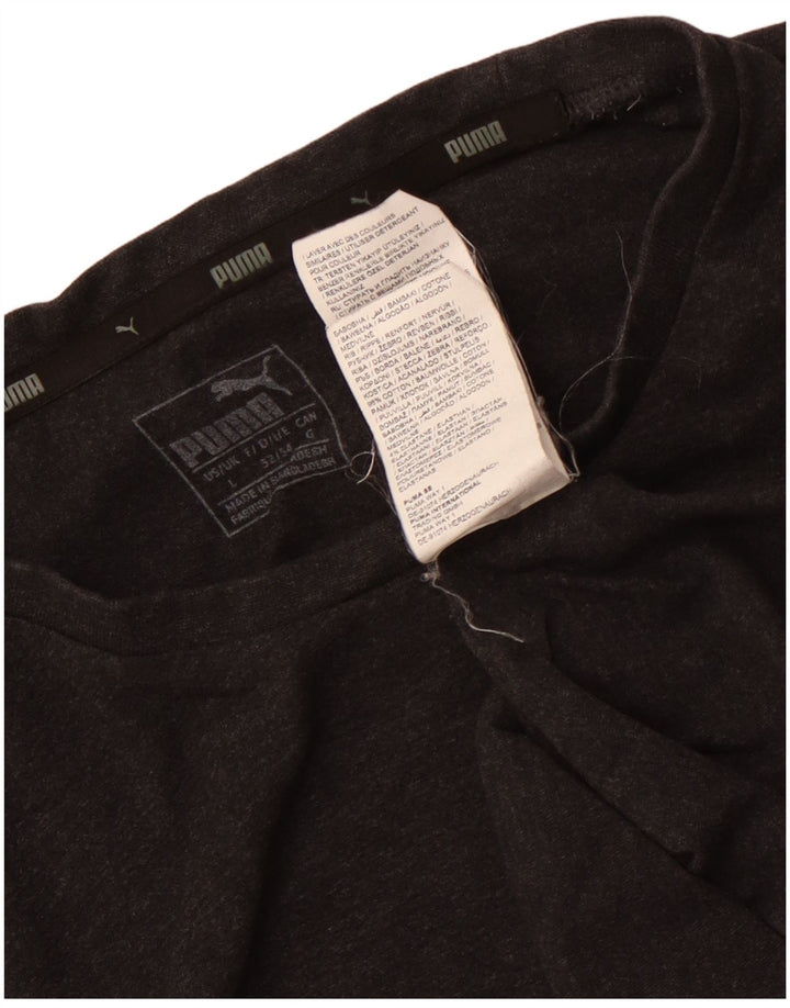 Puma Herren-T-Shirt mit Grafik, groß, aus grauer Baumwolle