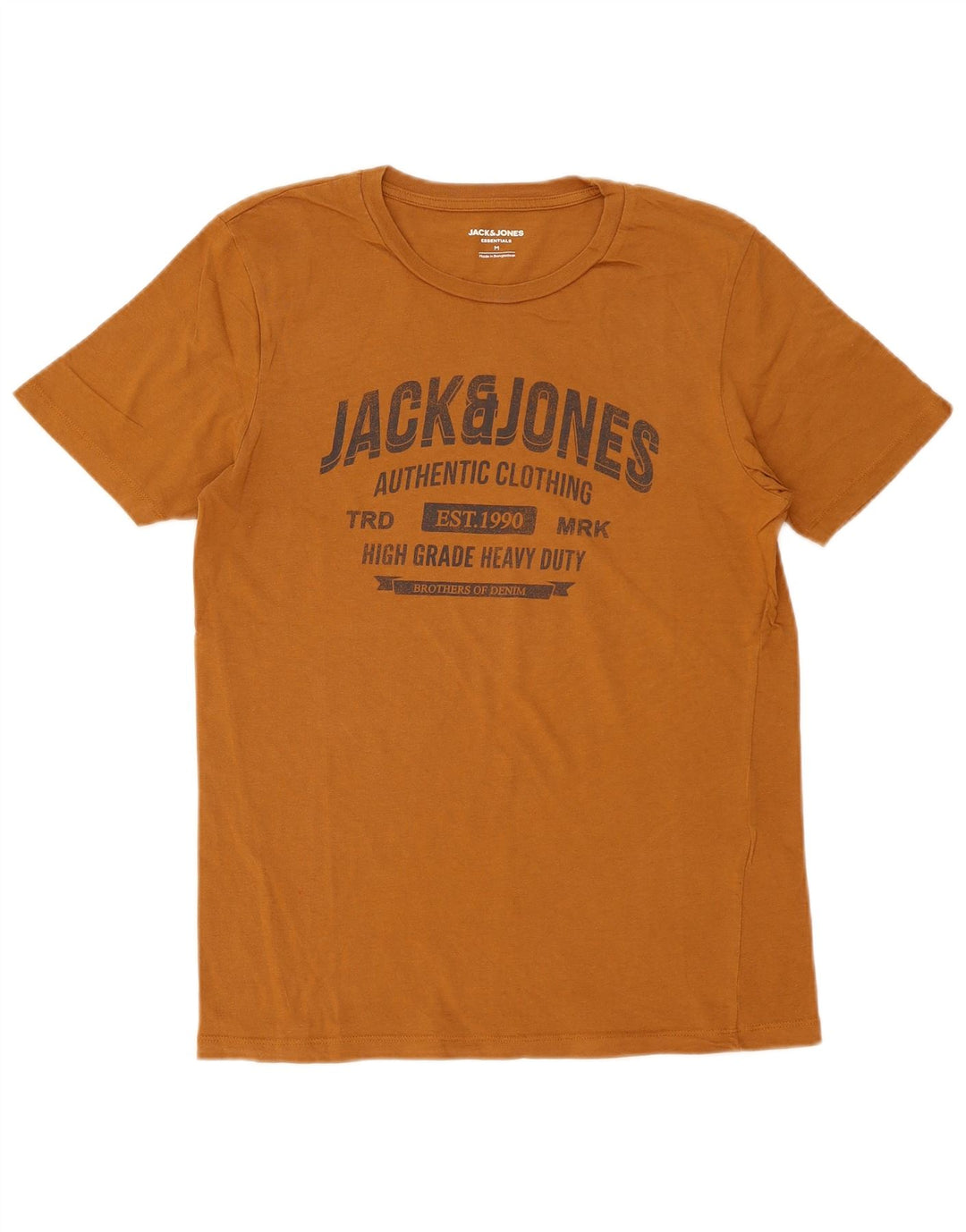 Jack & Jones Herren-T-Shirt mit Grafik, mittelbraune Baumwolle