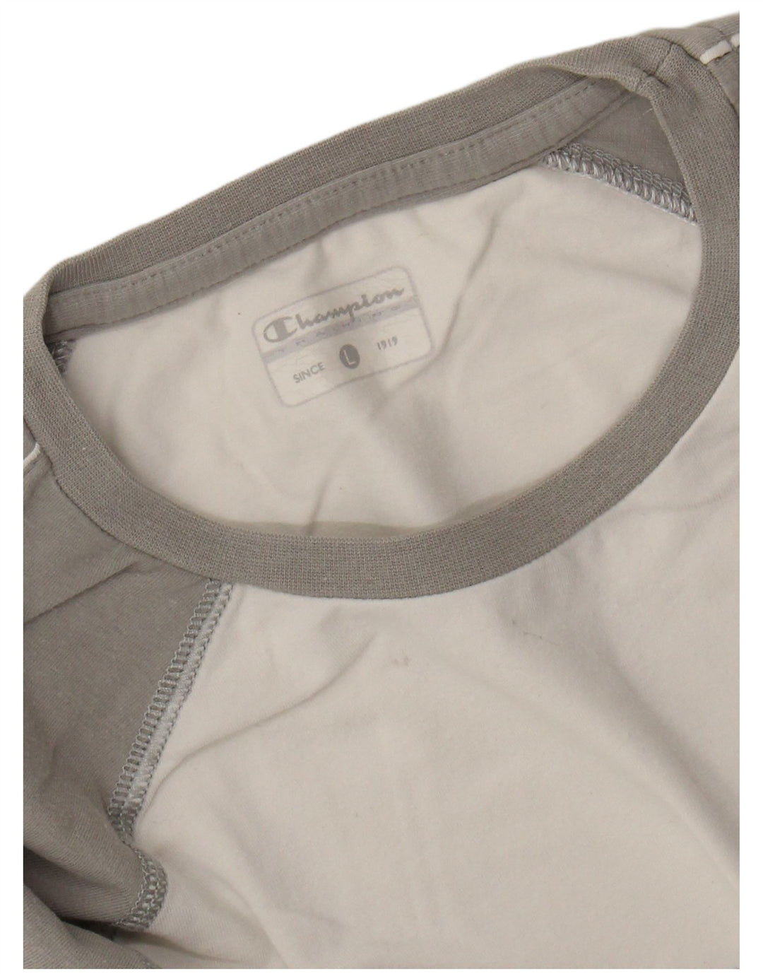 CHAMPION Damen T-Shirt Top UK 14 Large Weiß Colourblock