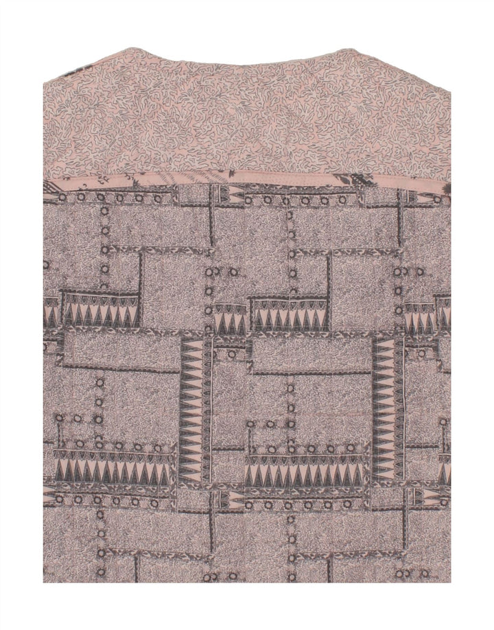 FAT FACE Womens Bomber Jacket UK 12 Medium Pink Geometric Vintage Fat Face and Second-Hand Fat Face from Messina Hembry 