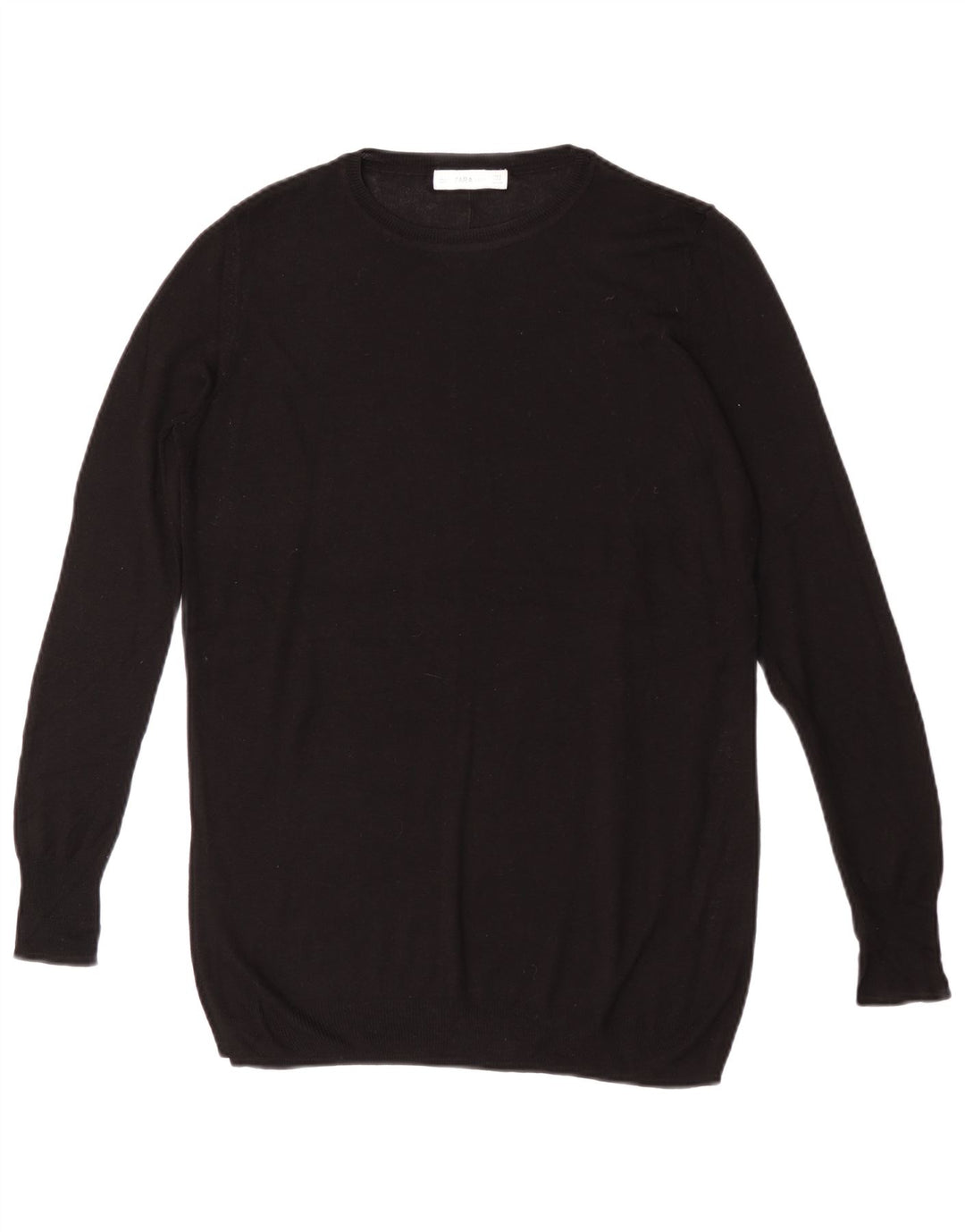 Zara Damen-Pullover, übergroß, Rundhalsausschnitt, Gr. 10, Größe S, Schwarz