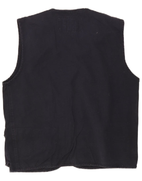 OXER Herren-Utility-Gilet UK 40 Große marineblaue Baumwolle