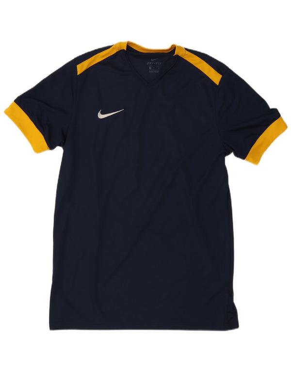Nike Herren Dri Fit T-Shirt-Oberteil, groß, Marineblau, Farbblock