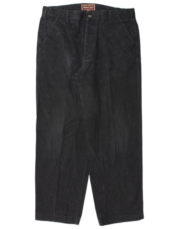 Marlboro Classics Herren Tapered Chino Hose EU 54 2XL W36 L31 Schwarz