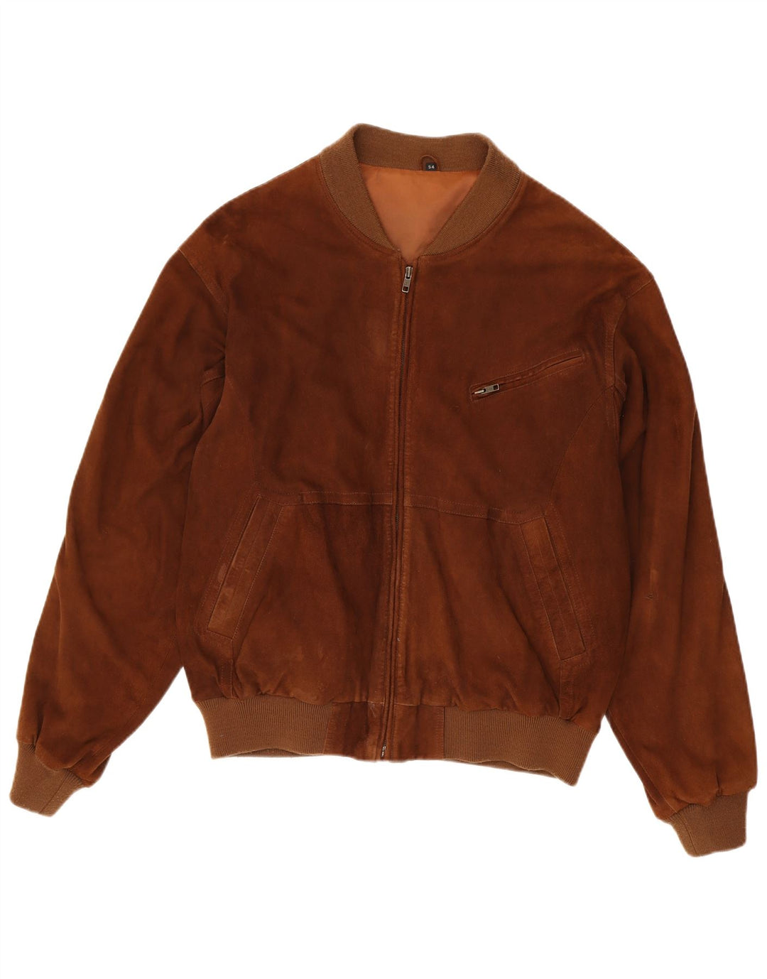 Vintage Herren Wildlederjacke EU 54 2XL Braunes Leder