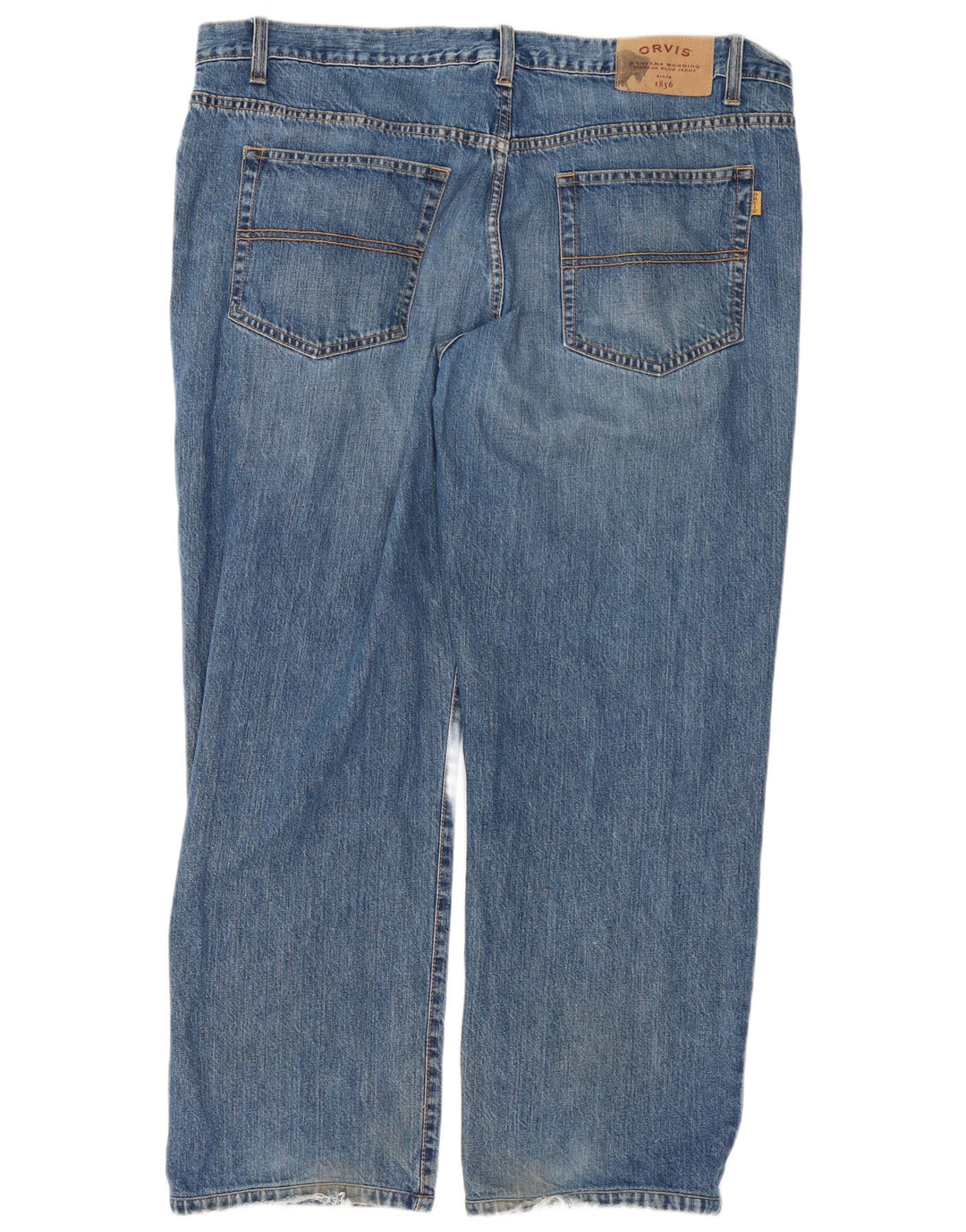 Orvis Herren Straight Jeans W44 L30 Blaue Baumwolle
