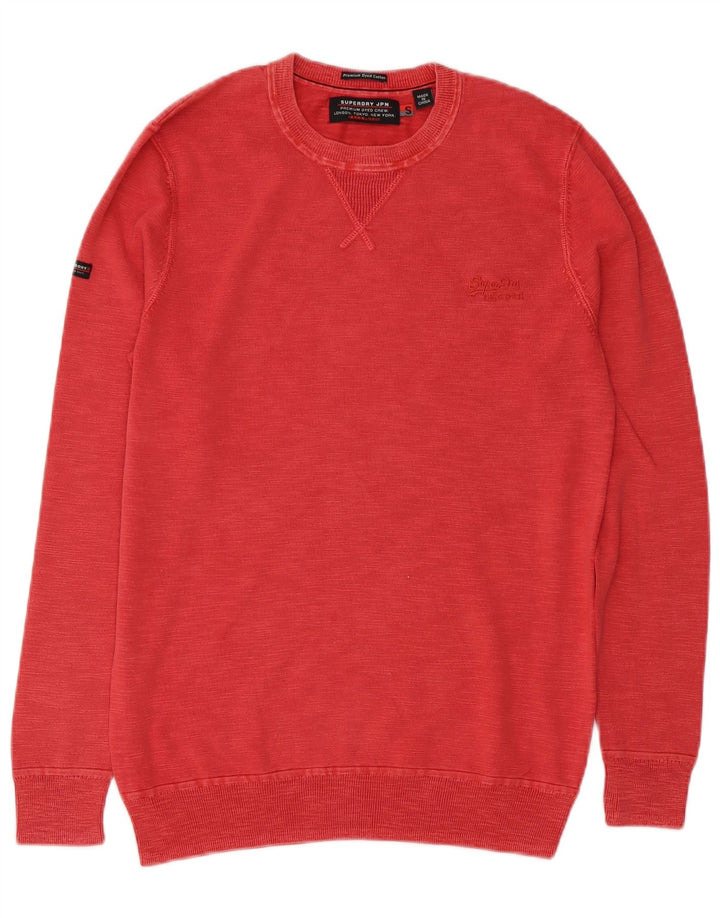 SUPERDRY Herren-Sweatshirt, Pullover, Größe S, Rot, Baumwolle