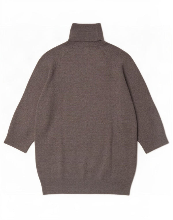 Zara Damen-Pullover mit 3/4-Ärmeln und Rollkragen, Gr. 14, Grau