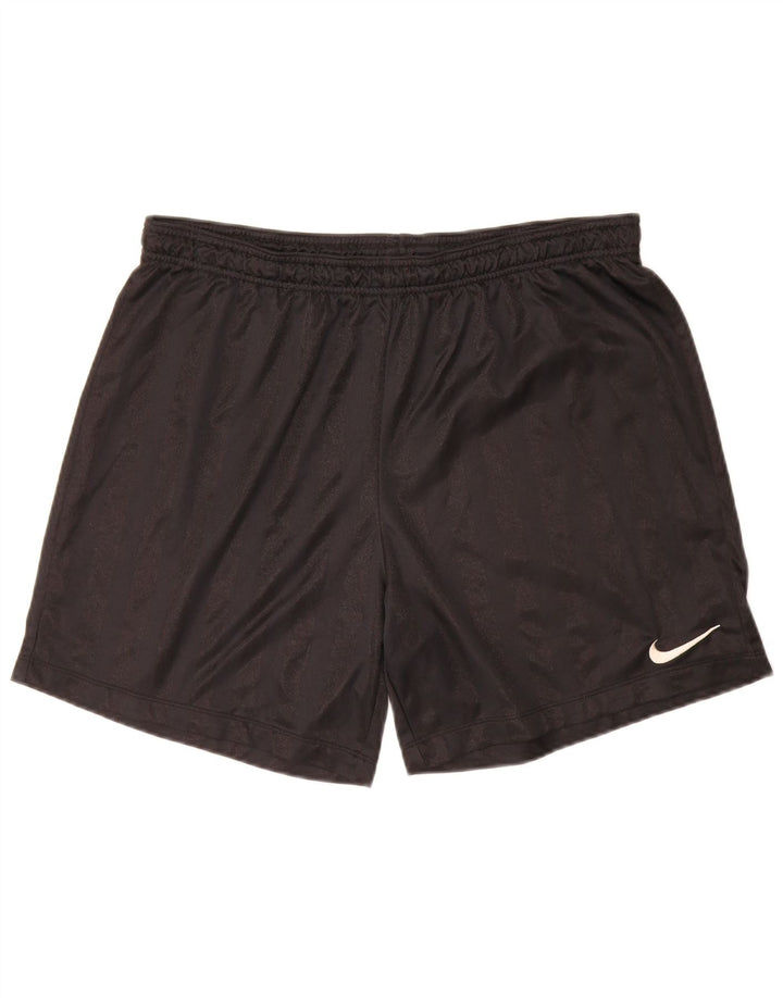 Nike Herren-Sportshorts, großes, schwarz gestreiftes Polyester