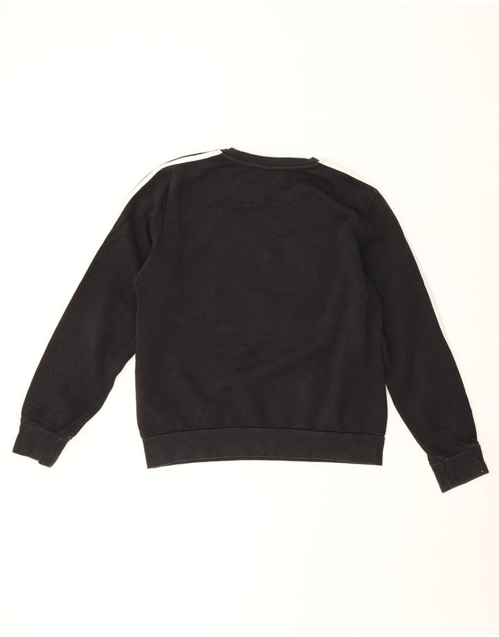 Adidas Damen Sweatshirt Pullover UK 12/14 Medium Schwarz Baumwolle