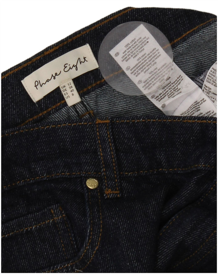 Phase Eight Damen Straight Jeans UK 12 Medium W30 L32 Marineblau Baumwolle