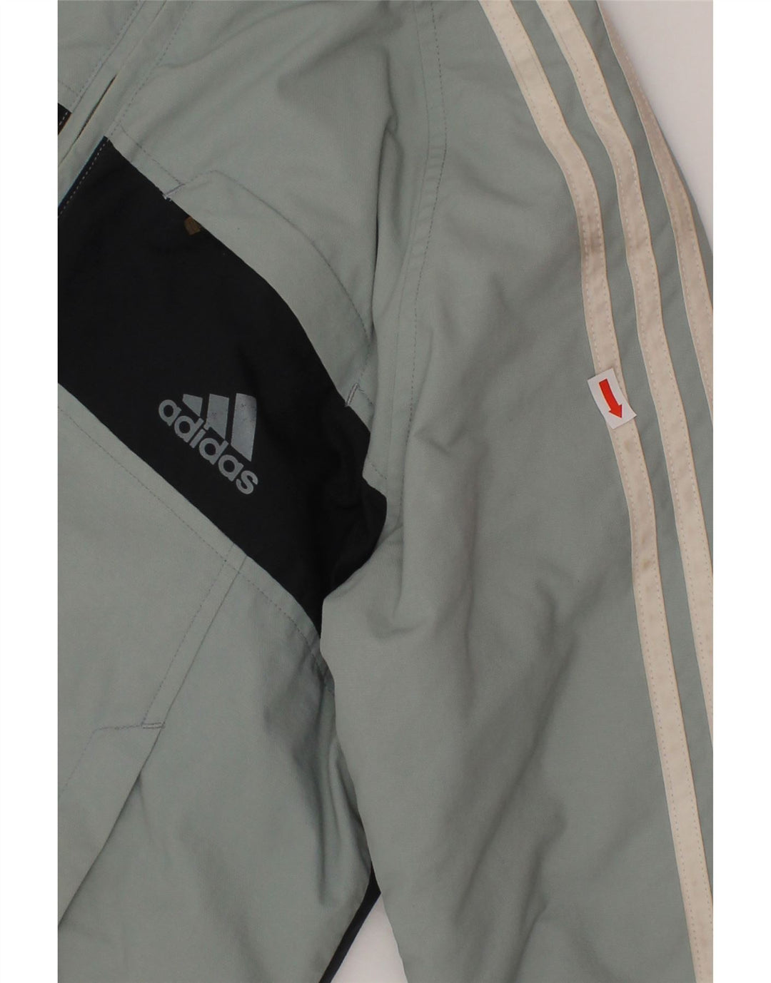 ADIDAS Boys Windbreaker Jacket 7-8 Years Blue Colourblock Polyester
