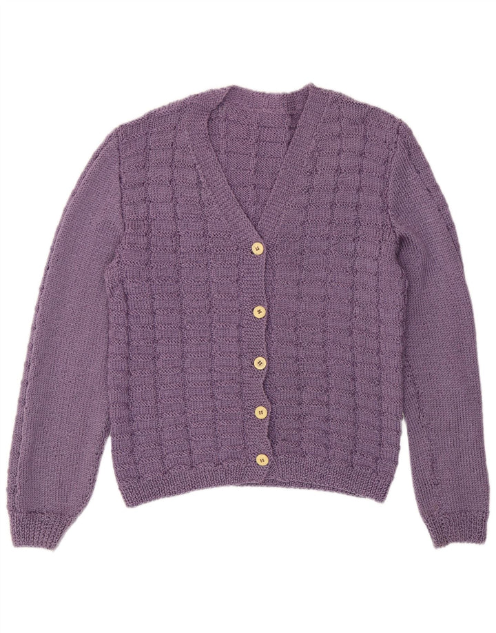 Vintage Damen Cardigan Pullover UK 14 Medium Lila